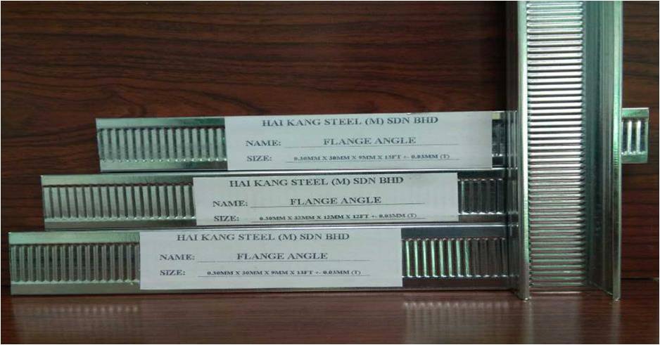 flange angle and furring channel