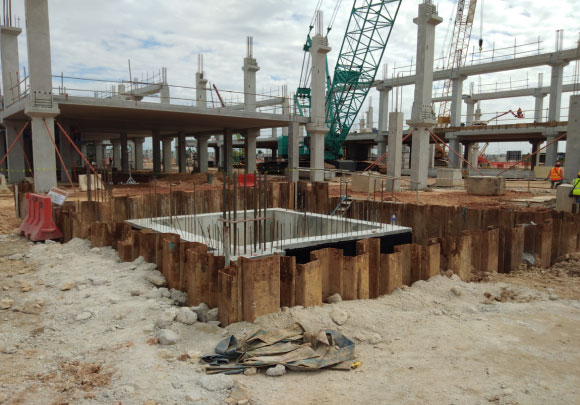 Sheet Piles sheet piles works at IKEA Batu Kawan Pilecap Pit